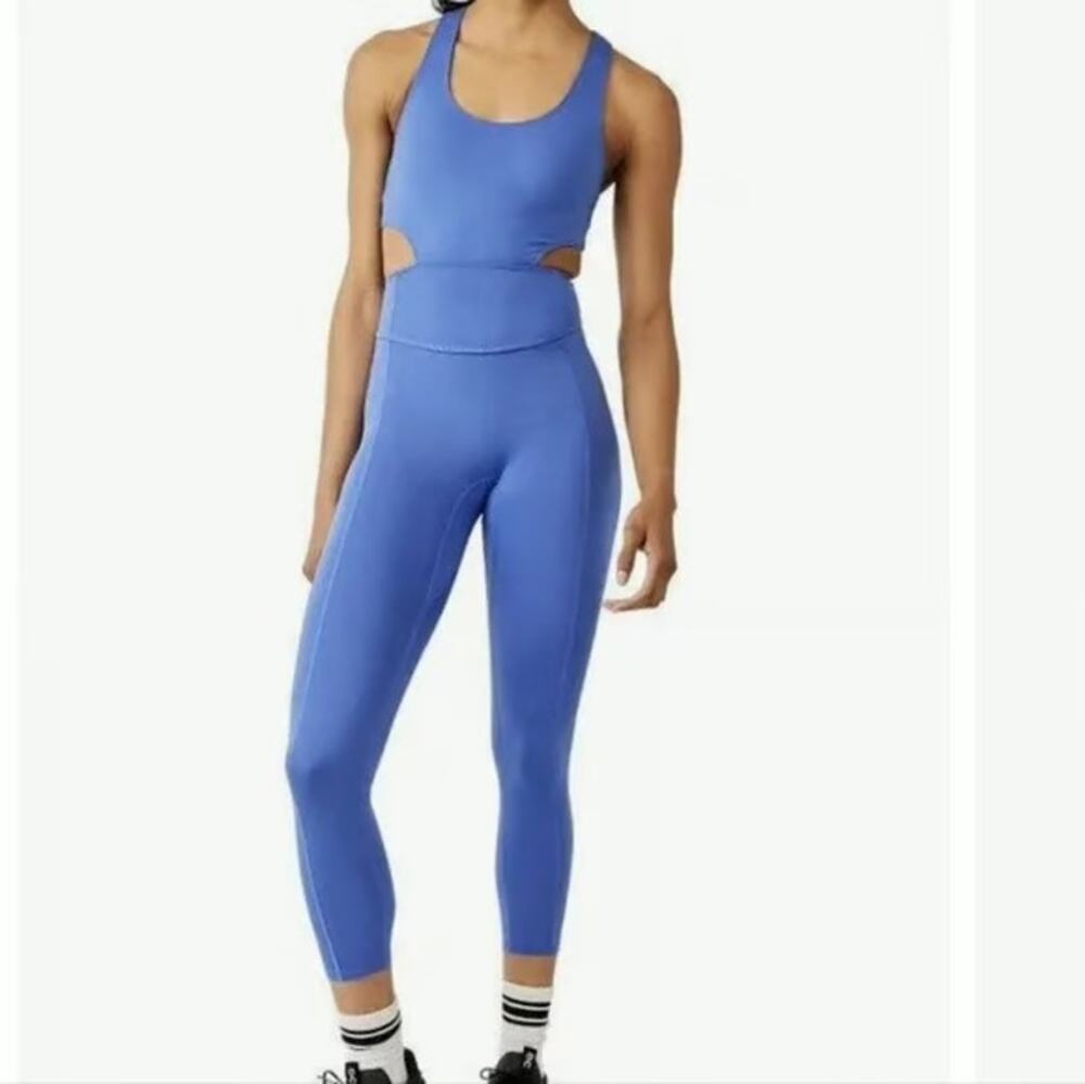 NWOT Free People Movement Periwinkle Blue One Piece Jumpsuit Women's size XS